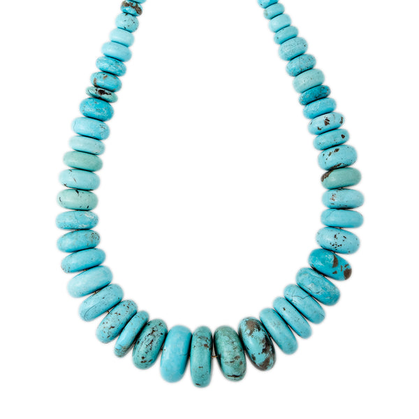 jacquie aiche XL Graduated Turquoise with Brown Specks Beaded Necklace