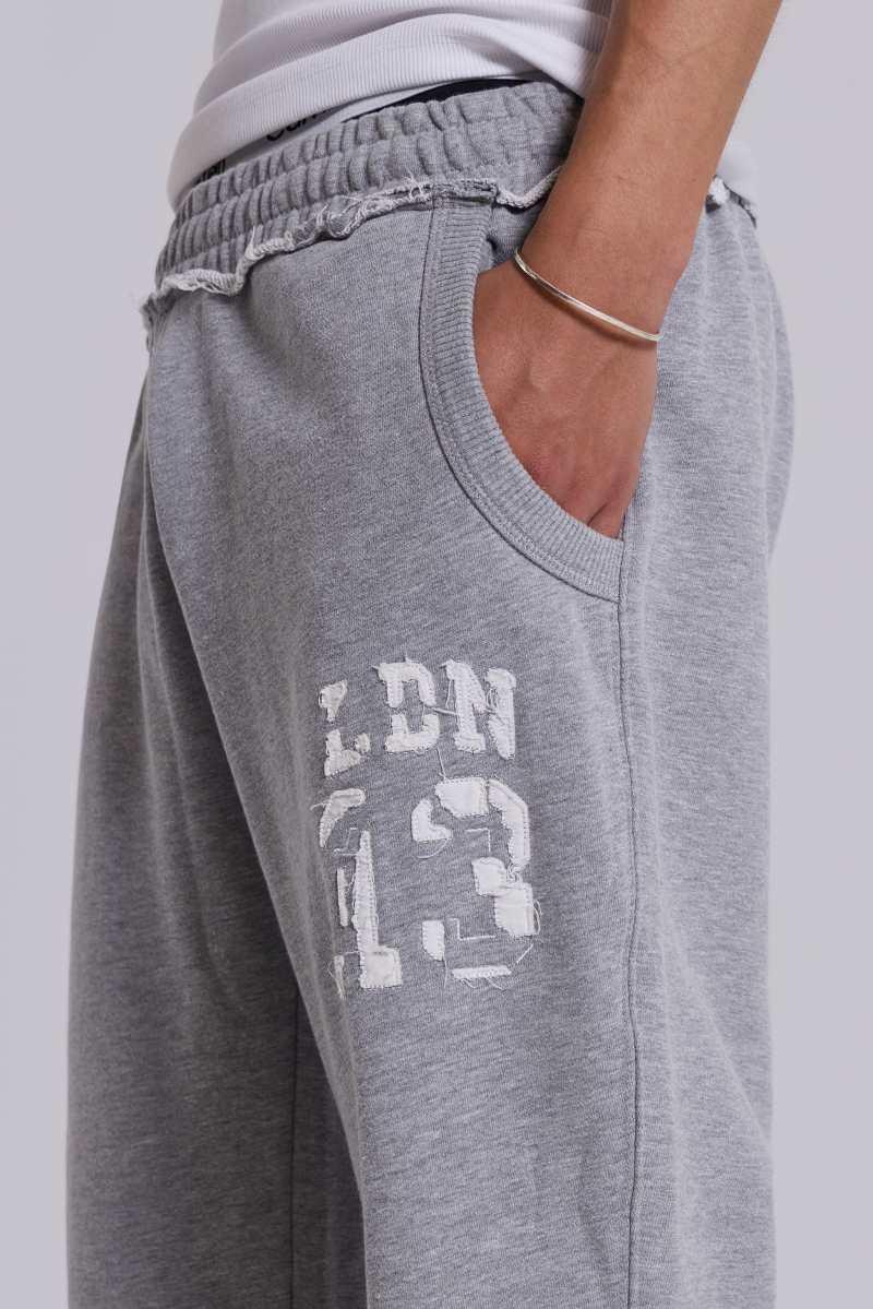 Jaded London 13 Grey Marl Slim Monster Joggers Grey Marl