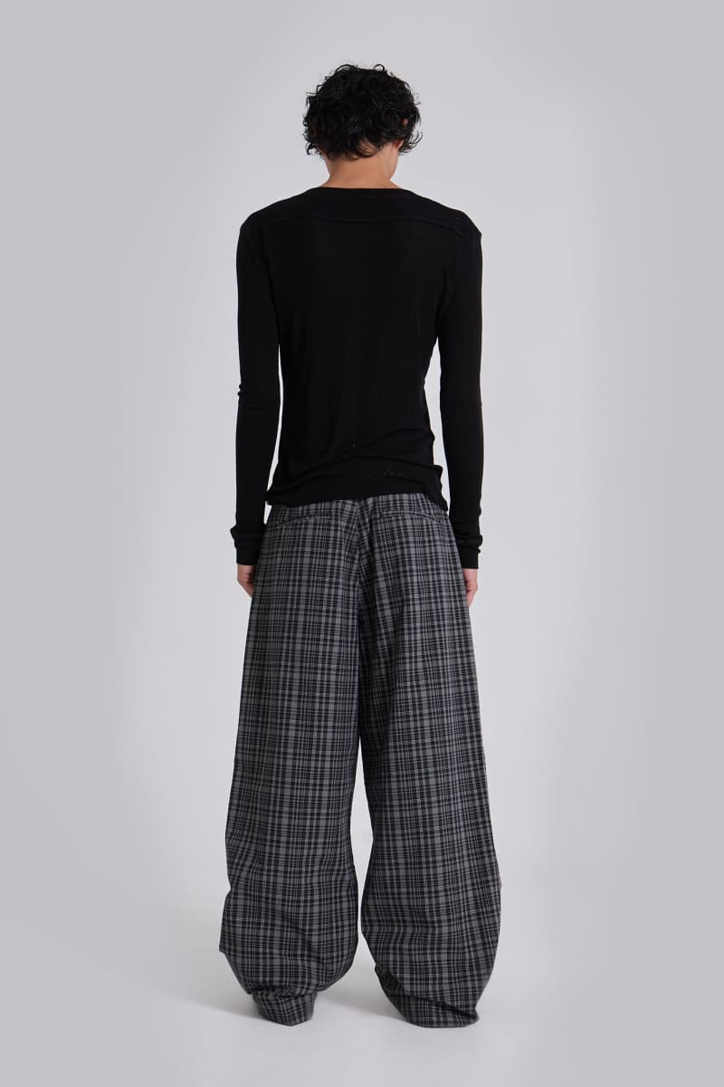 Jaded London Black Check Goliath Suit Trousers Grey