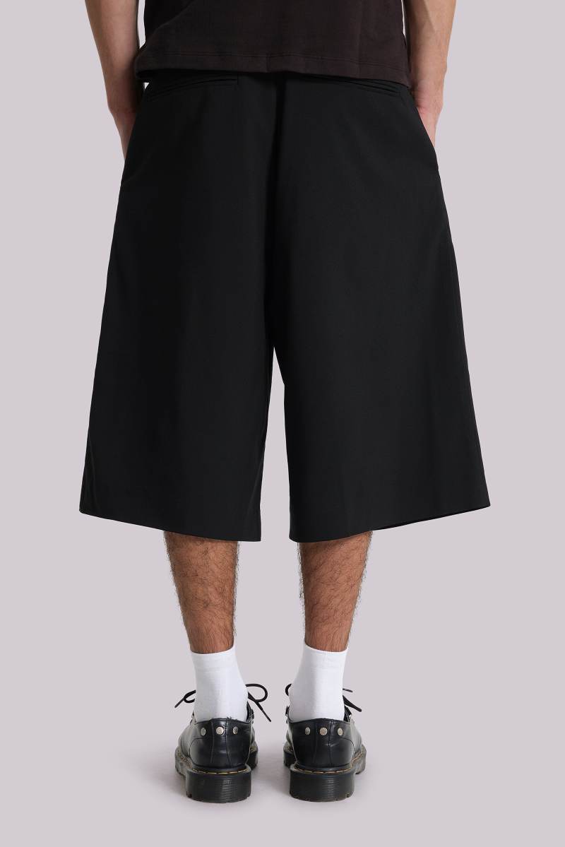 Jaded London Black Goliath Tailored Baggy Shorts Black