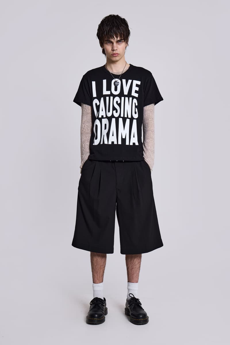 jaded london Black Goliath Tailored Baggy Shorts Black