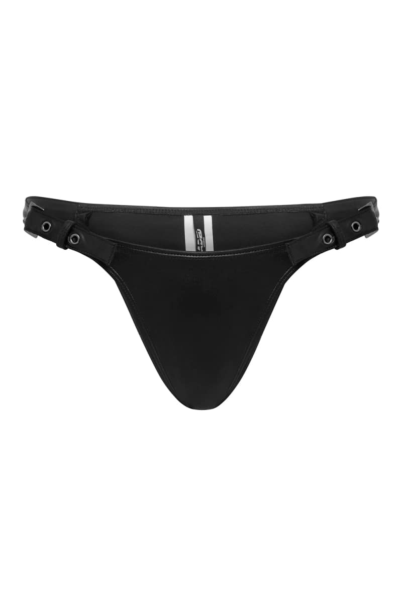 Jaded London Black Hydra Micro Bikini Bottoms With Buckle Detail