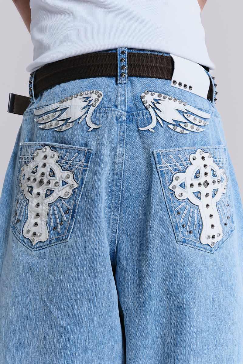 Jaded London Blue Sapphire XL Colossus Jeans Blue Sapphire