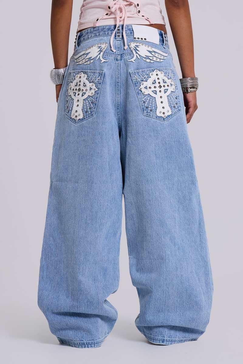 Jaded London Blue Sapphire XL Colossus Jeans Blue Sapphire