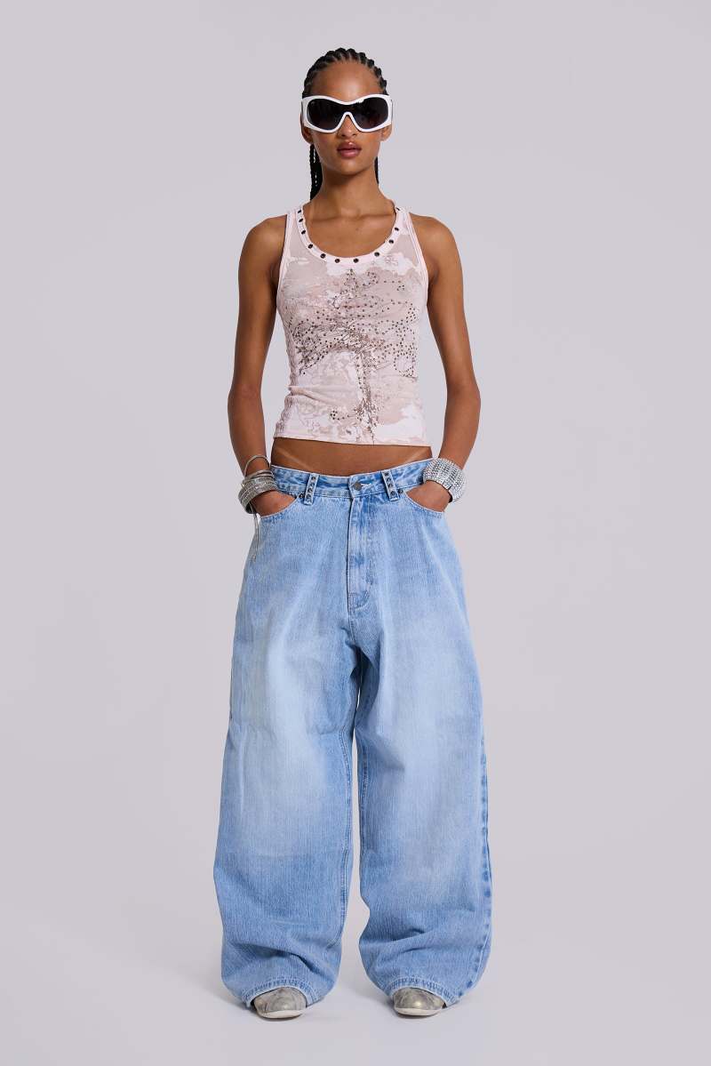 Jaded London Blue Sapphire XL Colossus Jeans Blue Sapphire