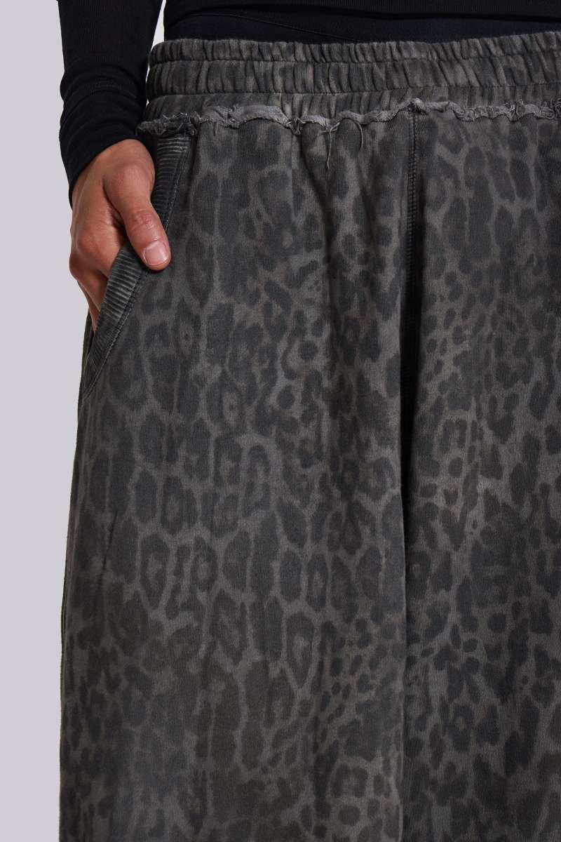 Jaded London Charcoal Leopard Monster Joggers Leopard Print