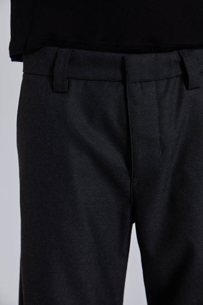 Jaded London Charcoal Stacked Straight Suit Pants Charcoal