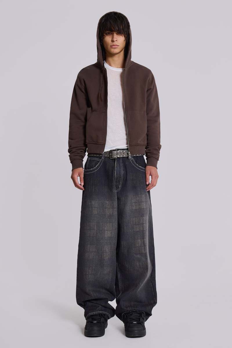 Jaded London Chocolate Brown Mini Monster Hoodie Brown