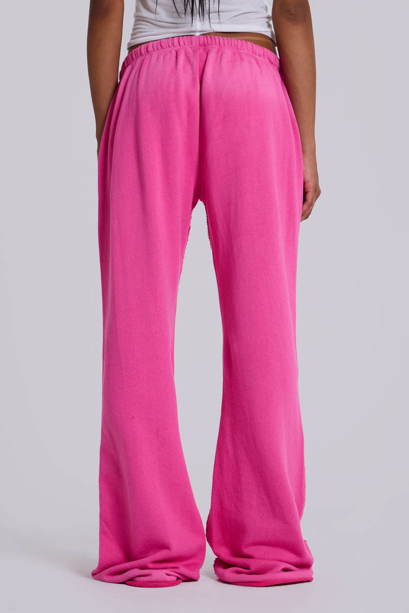 Jaded London Cleo Slouchy Bootcut Jogger In Pink Pink