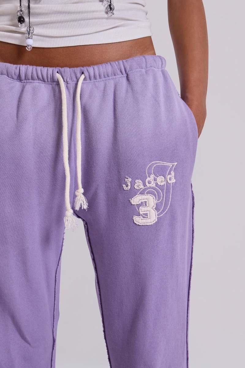 Jaded London Cleo Slouchy Bootcut Jogger In Purple Purple