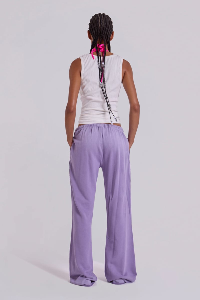 Jaded London Cleo Slouchy Bootcut Jogger In Purple Purple