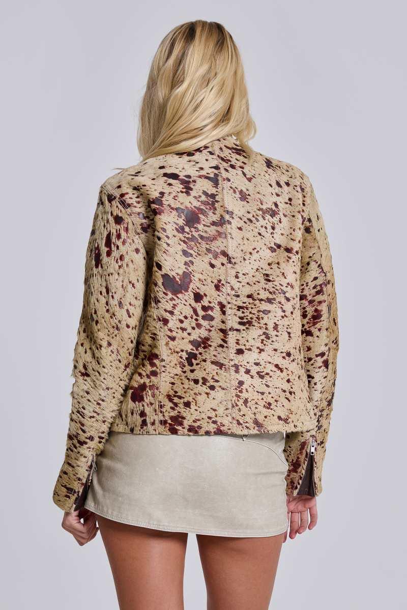 Jaded London Cowhide Real Leather Piston Jacket Multi