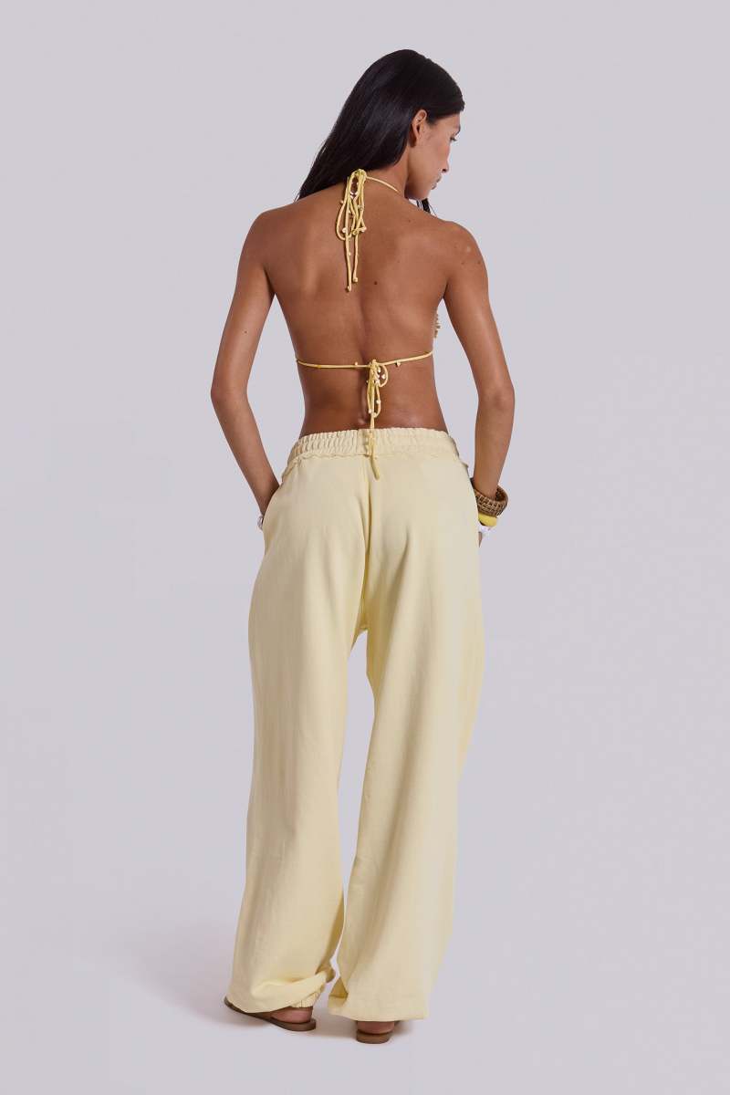 Jaded London Custard Cuffed Baggy Monster Joggers Yellow