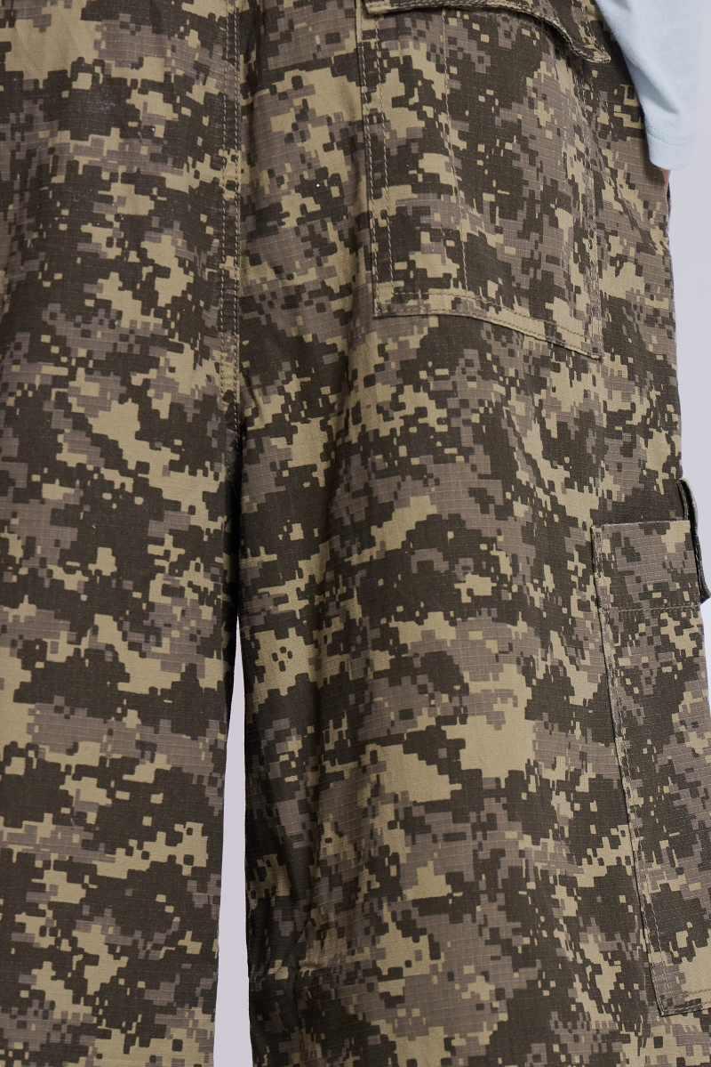Jaded London Digi Camo Ripstop Parachute Pants Camo