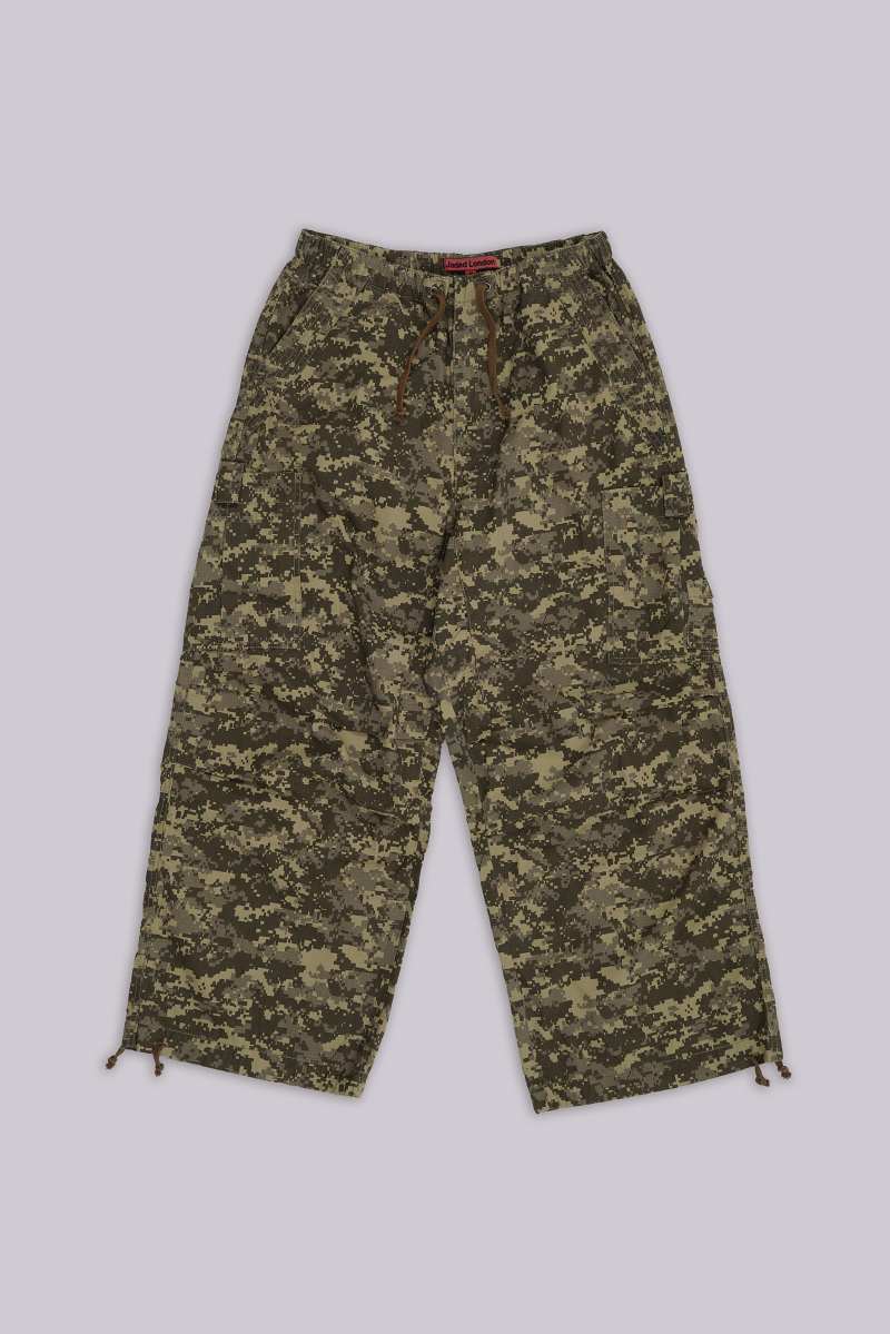 jaded london Digi Camo Ripstop Parachute Pants Camo