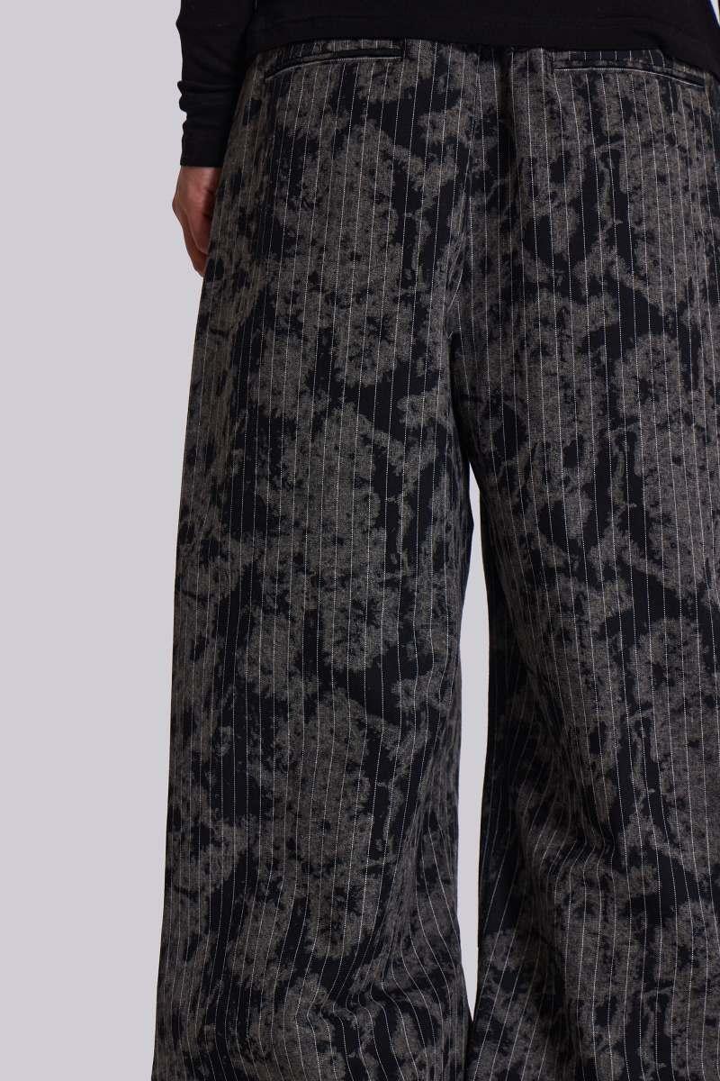 Jaded London Dyed Pinstripe Goliath Suit Pants Black
