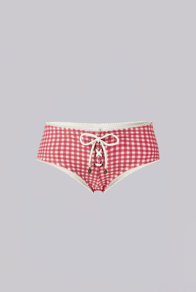 Jaded London Freda Gingham Mini Short Bikini Bottoms Multi