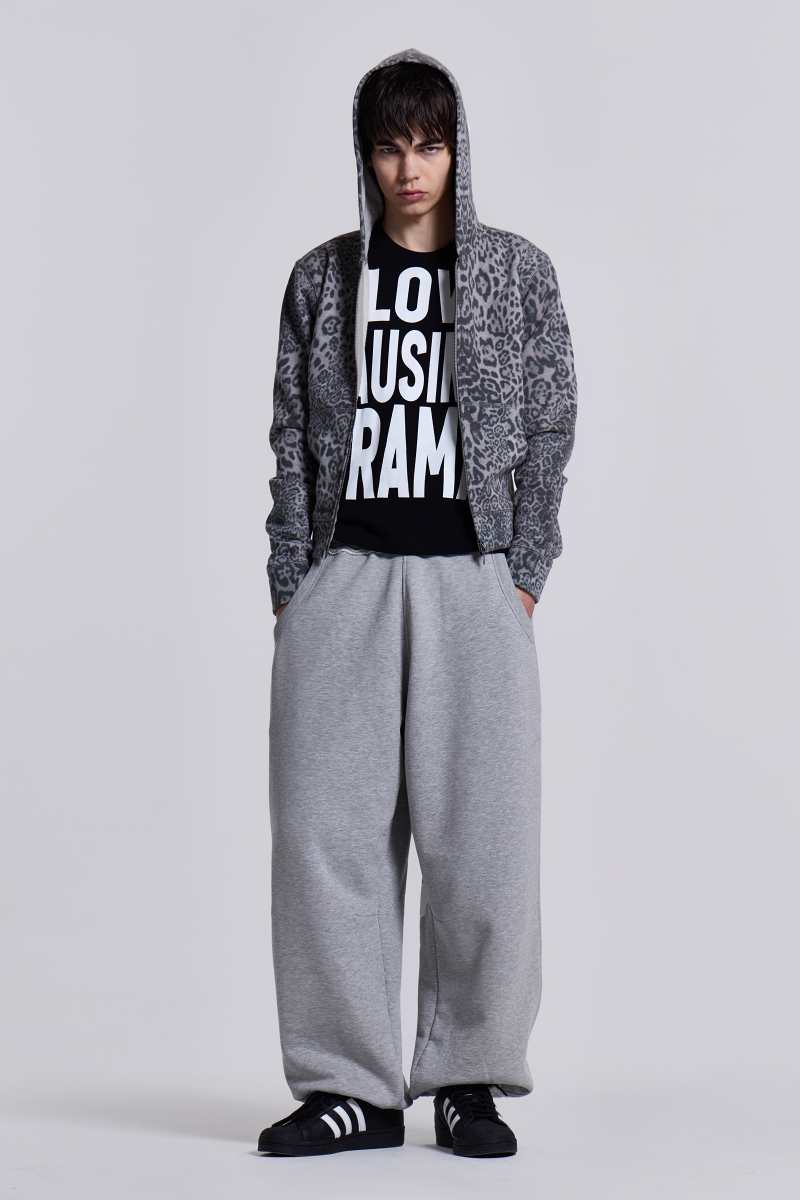 Jaded London Grey Marl Cuffed Baggy Monster Joggers Grey