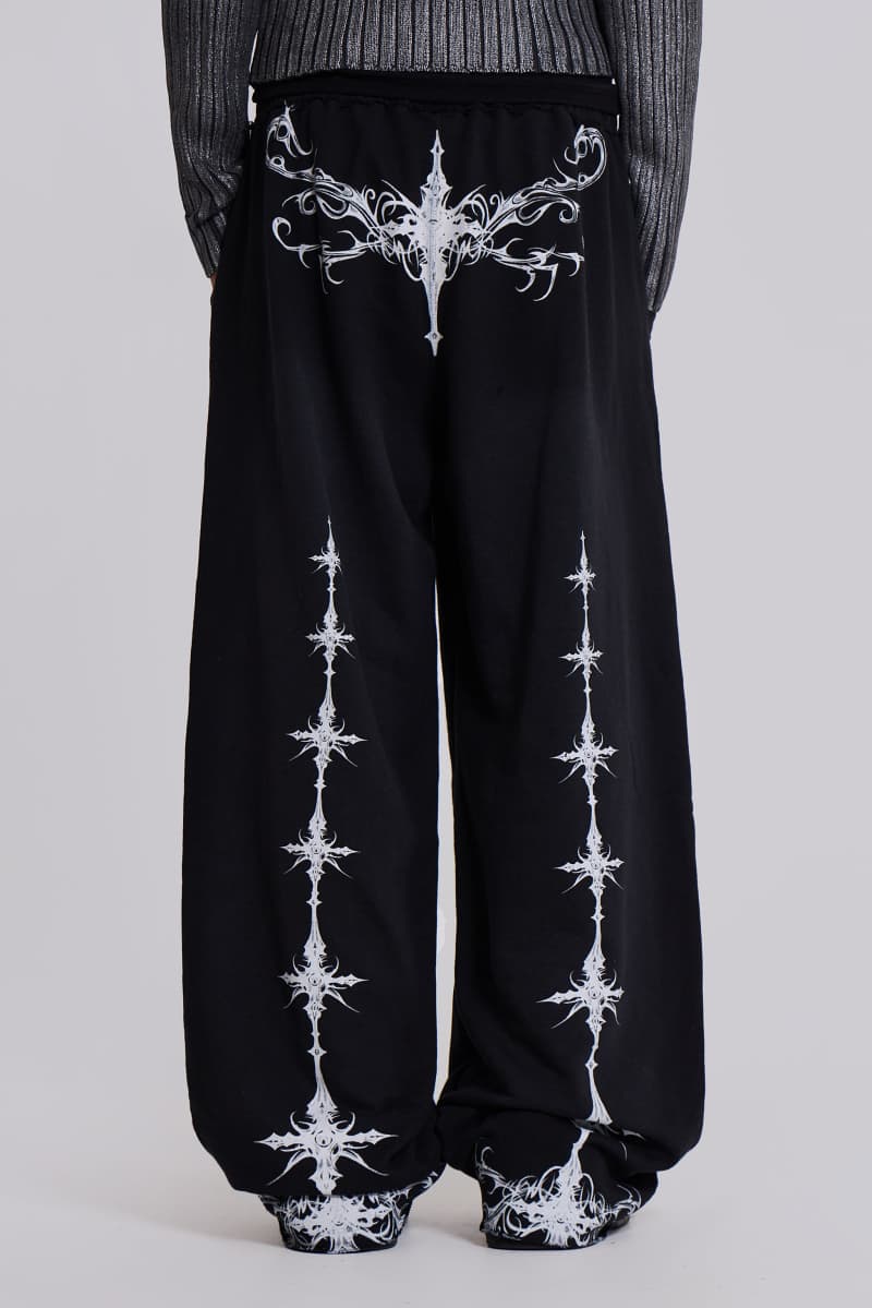 Jaded London Ines Distressed Baggy Monster Joggers Black