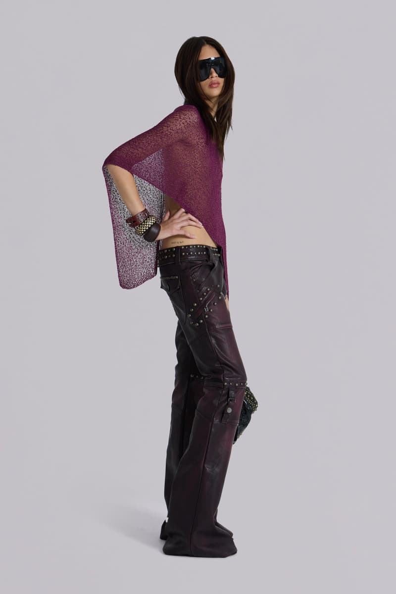 Jaded London Infinity Multiway Knit Cape In Wine Purple