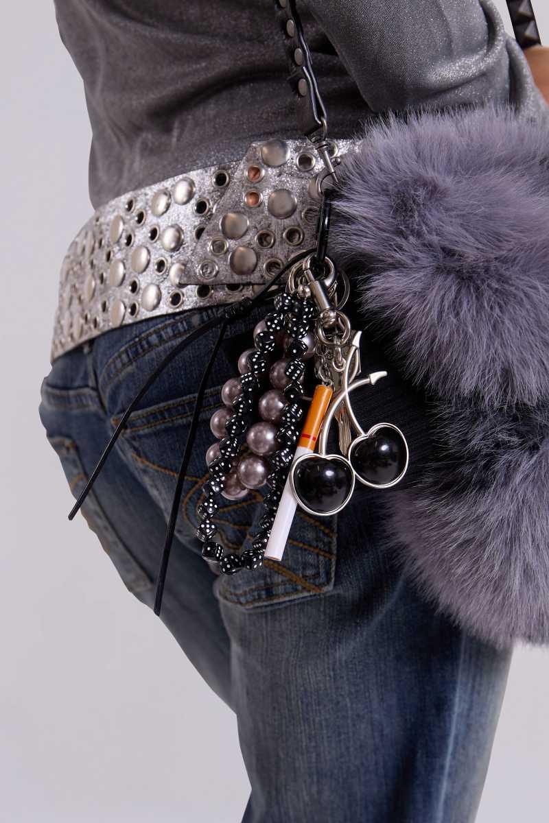 jaded london Aiko Bag Charm Black