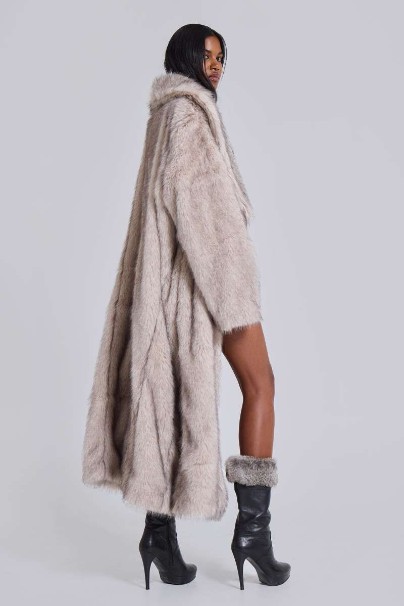 Jaded London Alaska Faux Fur Coat White