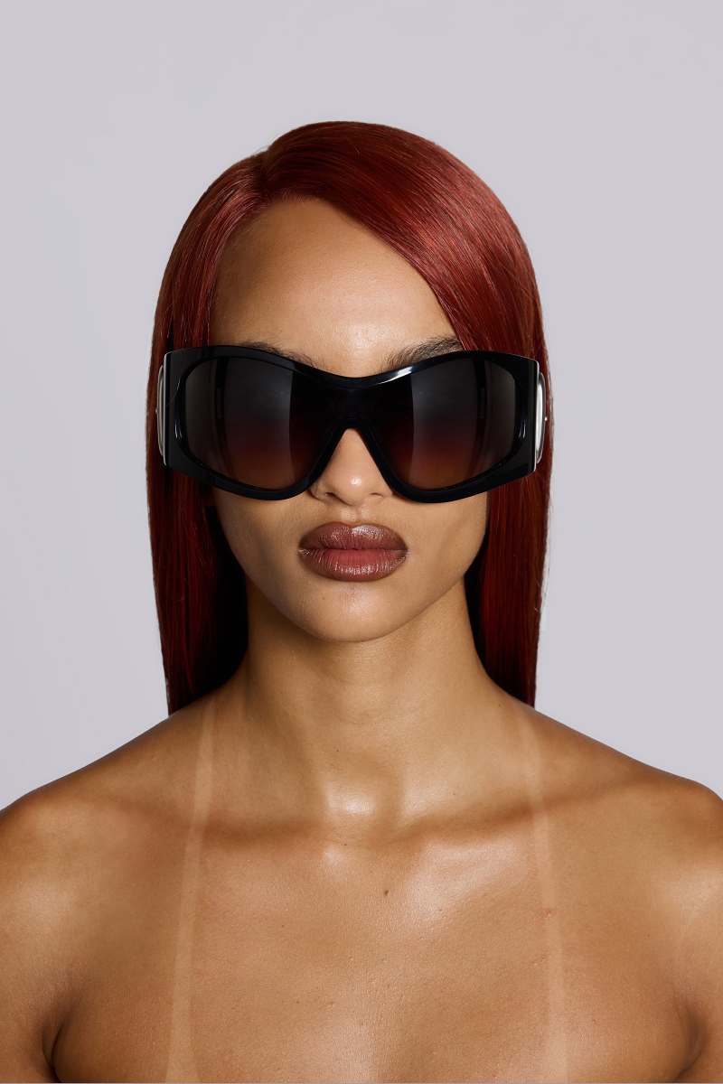 Jaded London Alva Sunglasses In Black Black