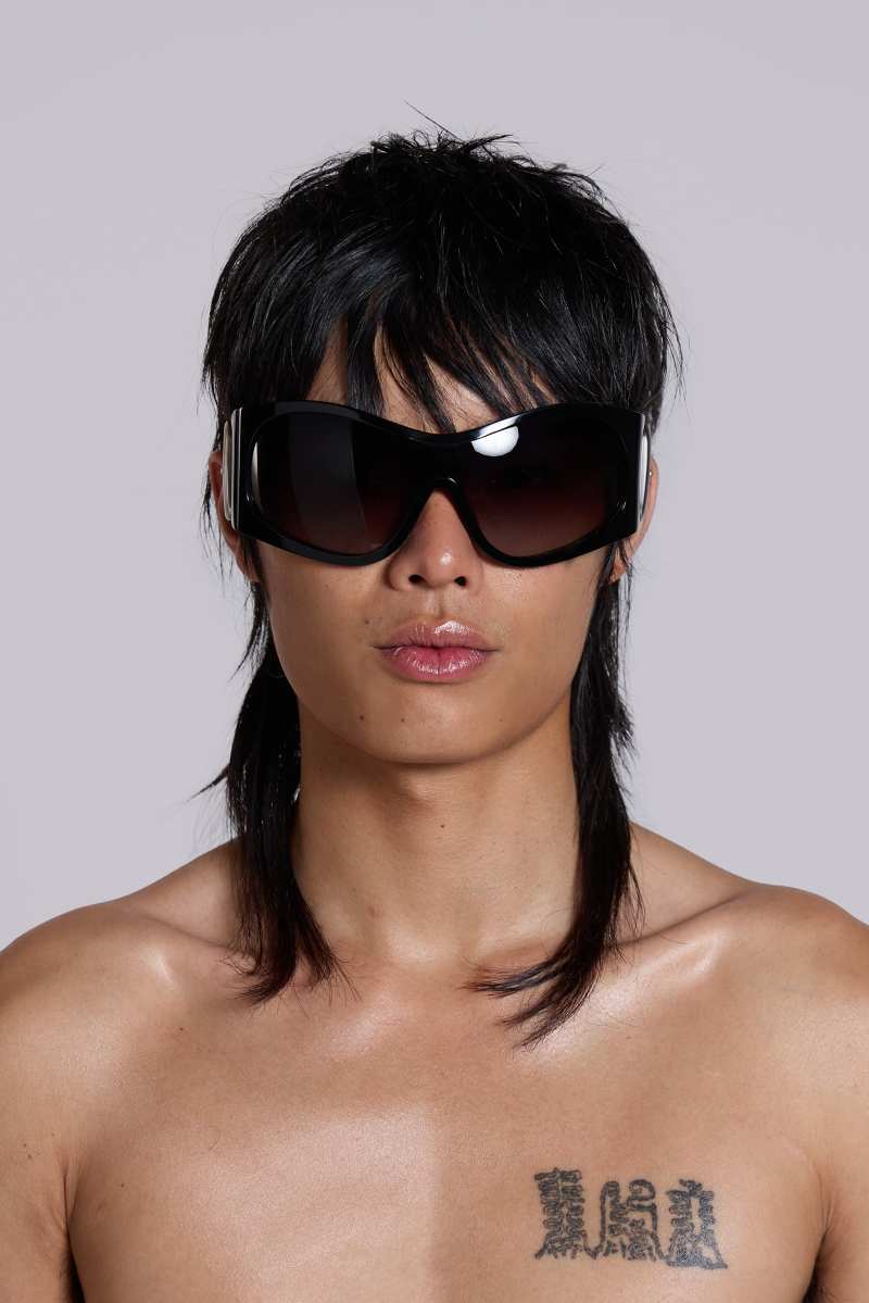 Jaded London Alva Sunglasses In Black Black