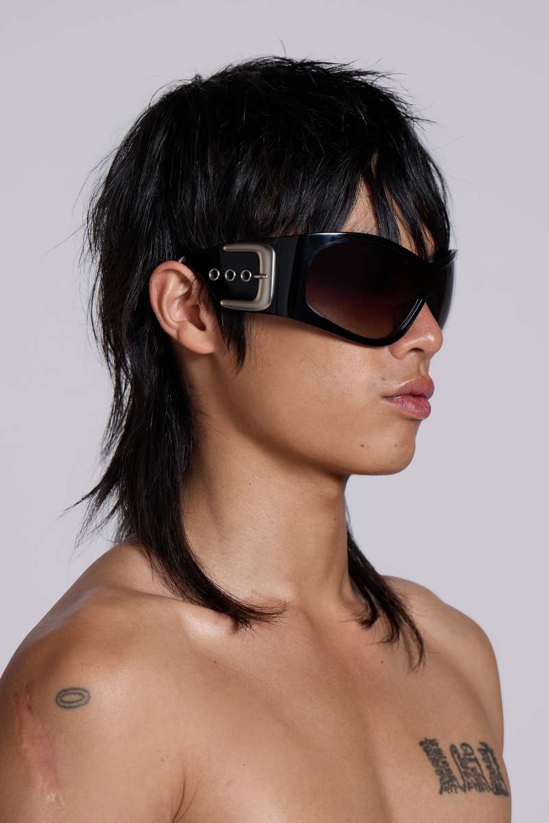 Jaded London Alva Sunglasses In Black Black