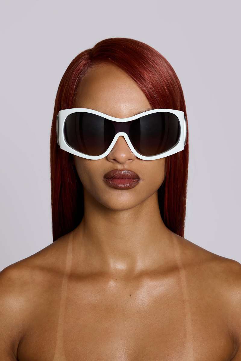 Jaded London Alva Sunglasses In White White