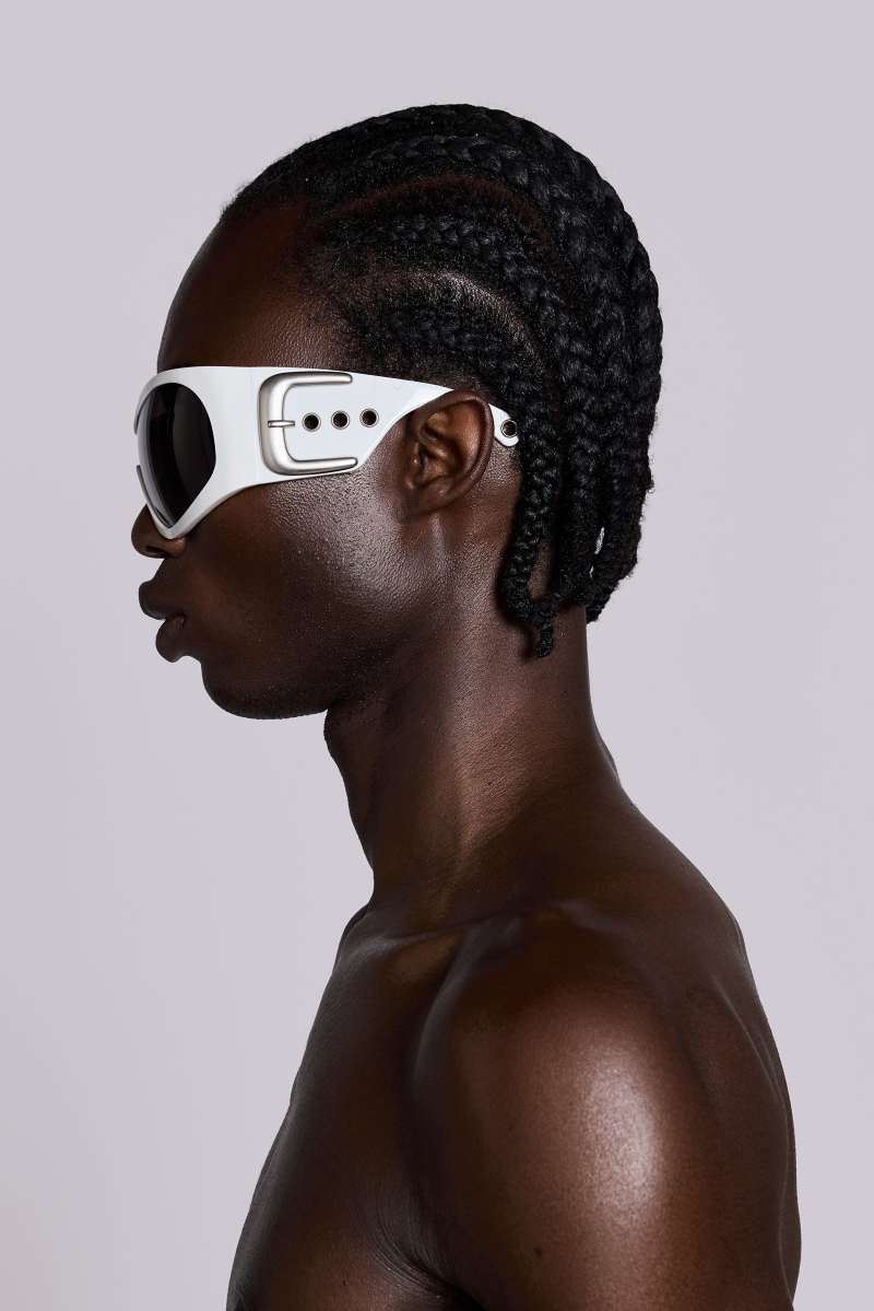 Jaded London Alva Sunglasses In White White