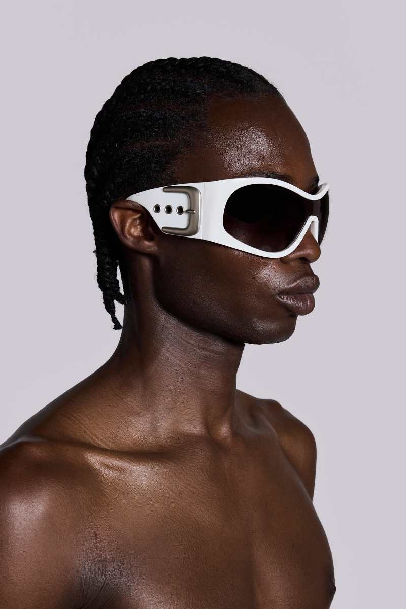 Jaded London Alva Sunglasses In White White