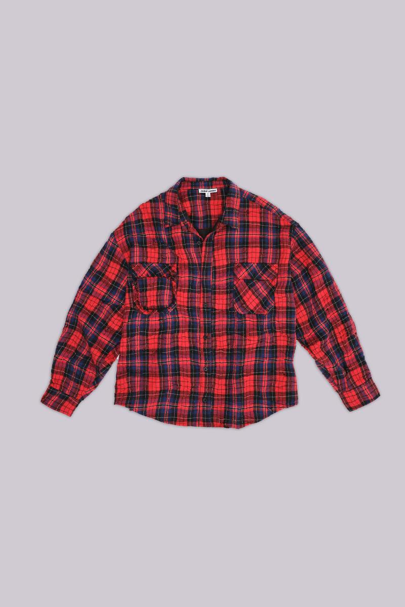 Jaded London American Hawk Flannel Shirt Red Check