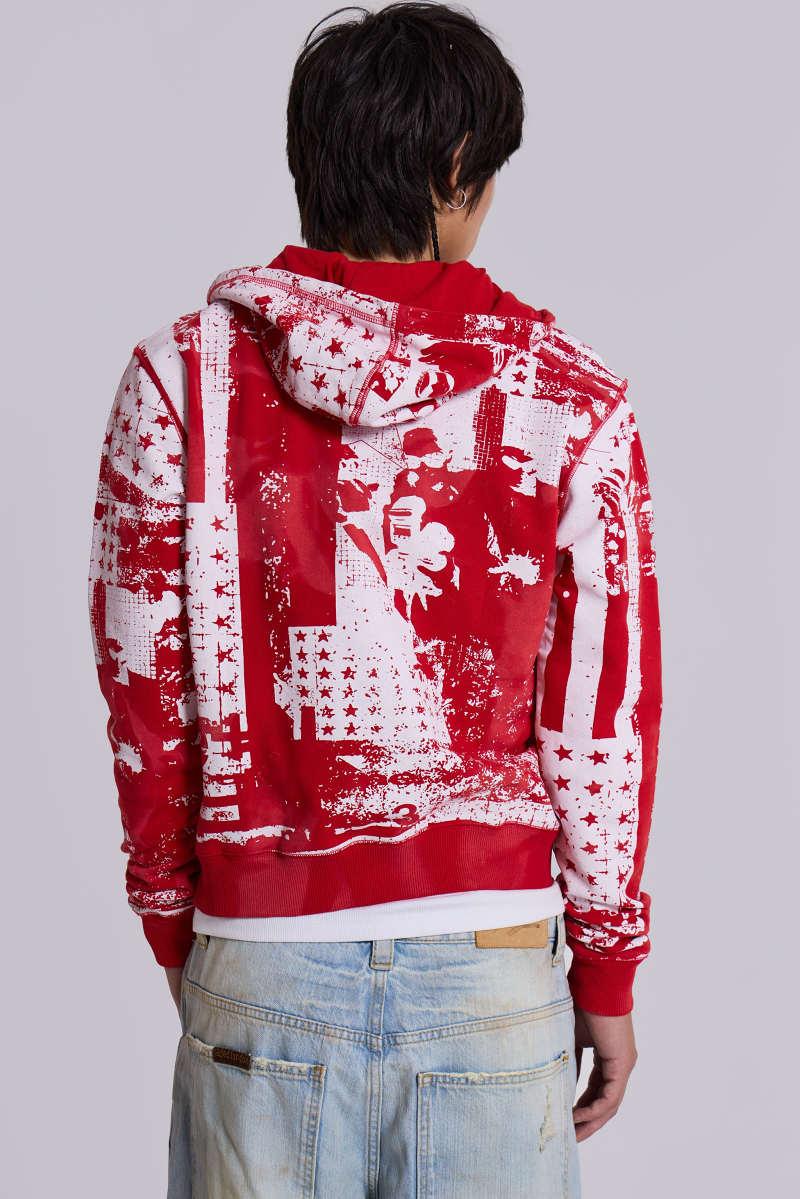 Jaded London Americana Mini Monster Hoodie Red