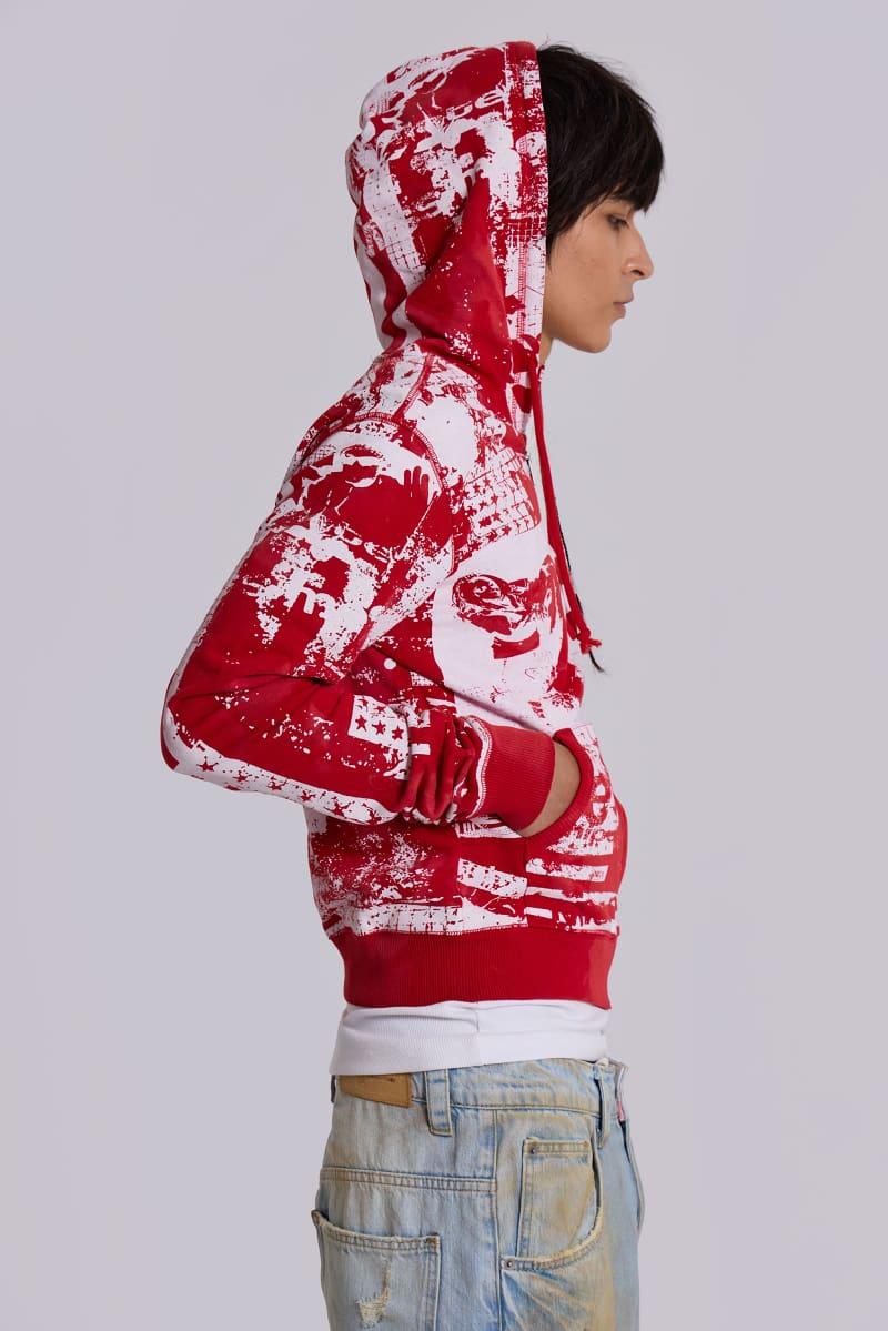 Jaded London Americana Mini Monster Hoodie Red