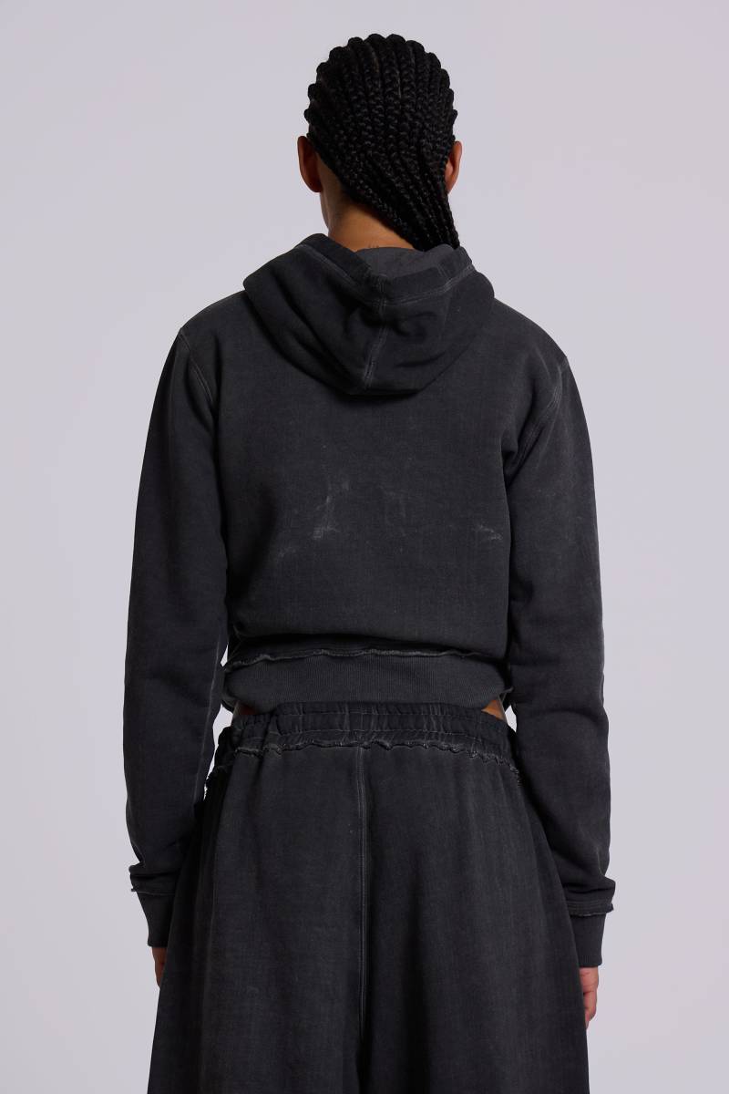 Jaded London Anthracite Monster Hoodie Grey