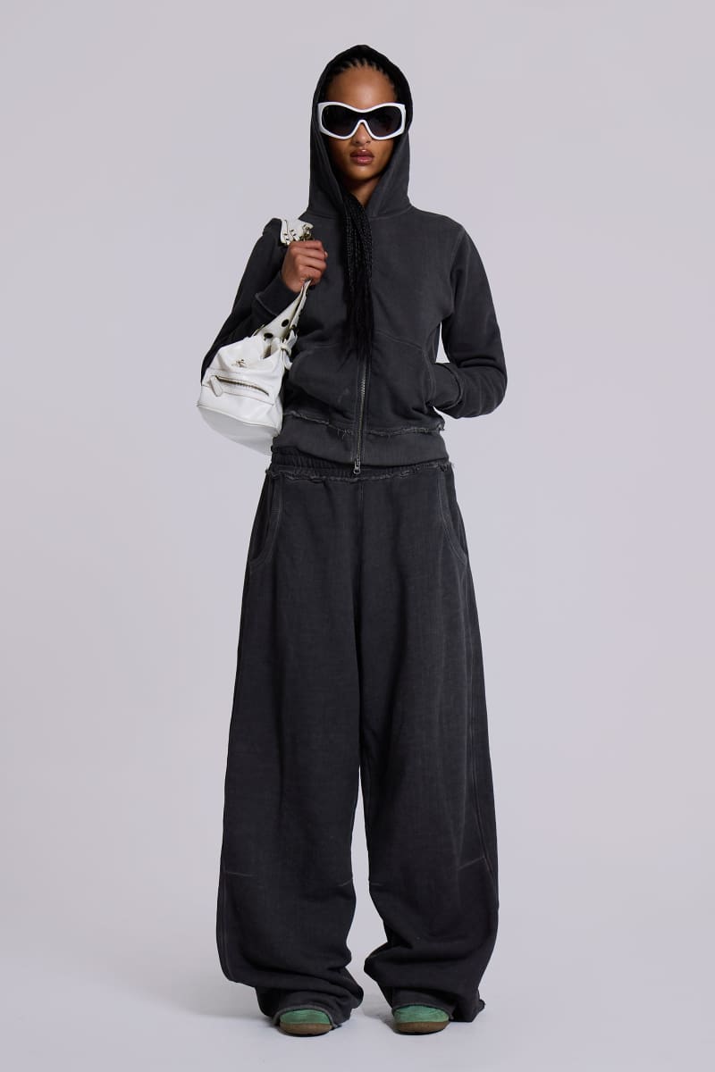 Jaded London Anthracite Monster Hoodie Grey