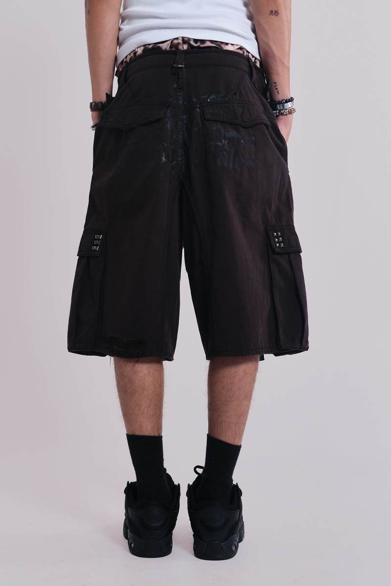 Jaded London Arc Cargo Shorts Black