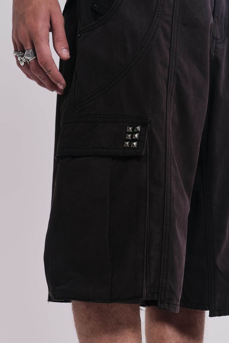 Jaded London Arc Cargo Shorts Black