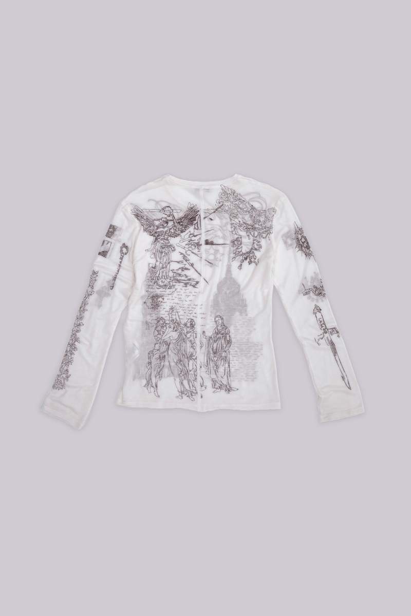 Jaded London Archangel L/S Mist White