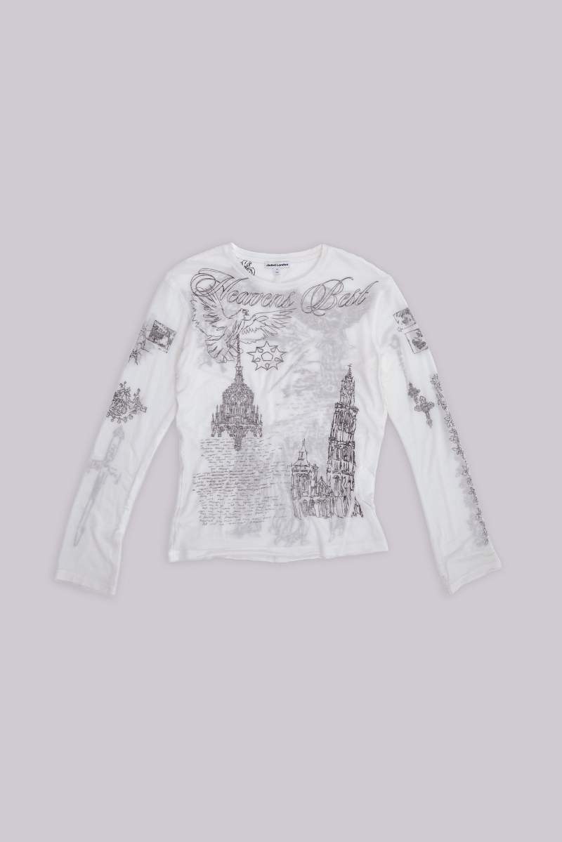 jaded london Archangel L/S Mist White