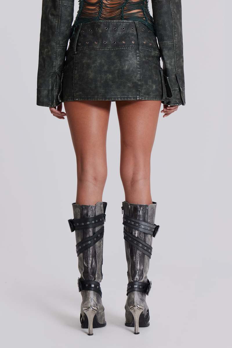 Jaded London Assassin Micro Mini Skirt Black