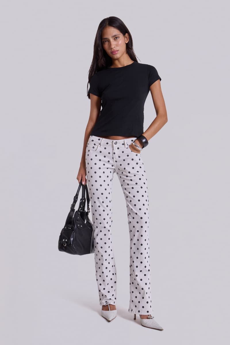 jaded london Aya Cooper Bootcut Jeans Polka Dot