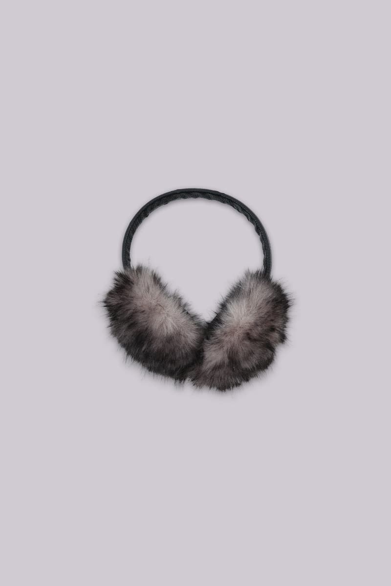 jaded london Biome Faux Fur Earmuffs Grey