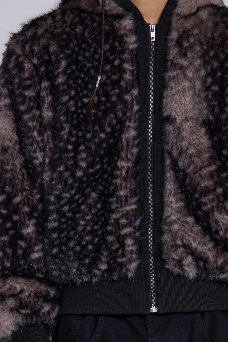 Jaded London Biome Faux Fur Jacket Brown