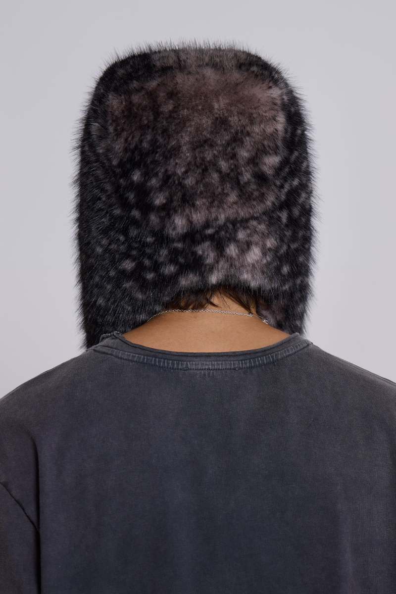 Jaded London Biome Faux Fur Trapper Hat Print
