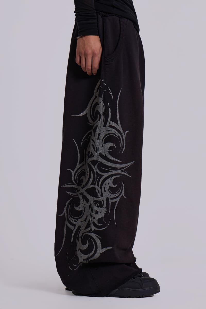 Jaded London Black Baggy Blade Joggers Black