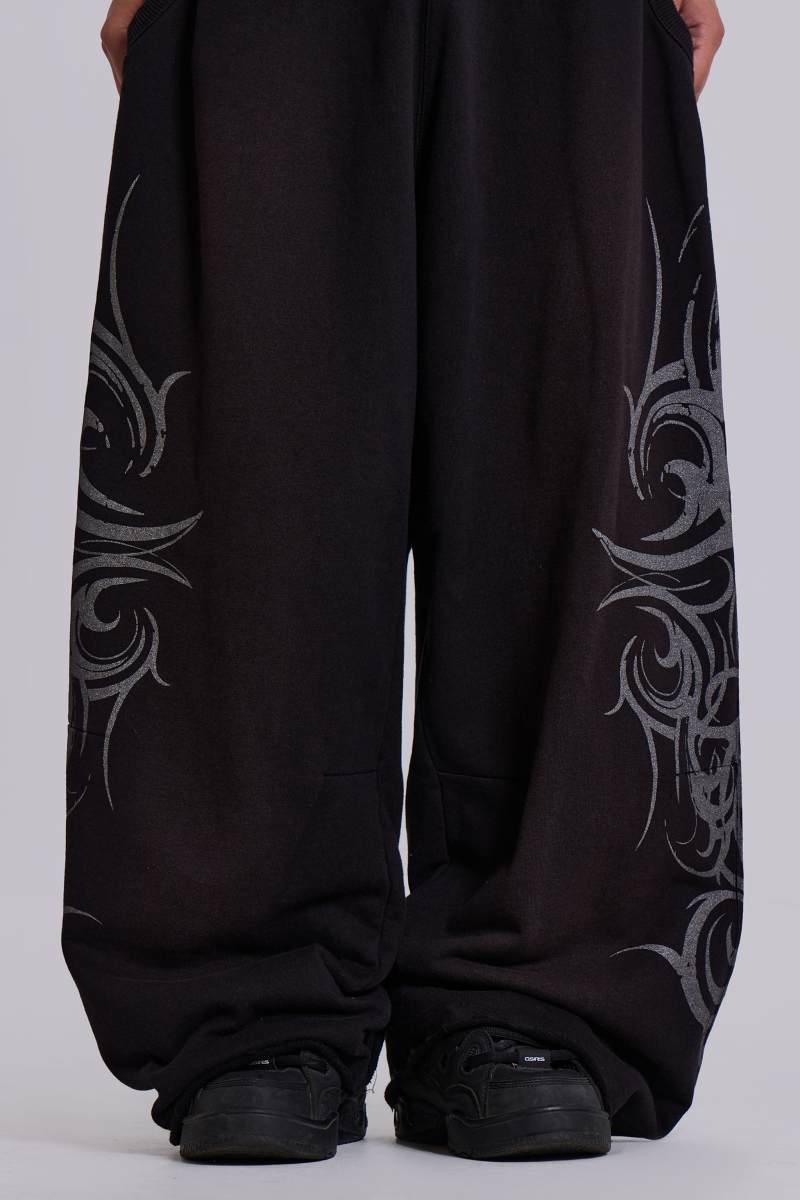 Jaded London Black Baggy Blade Joggers Black