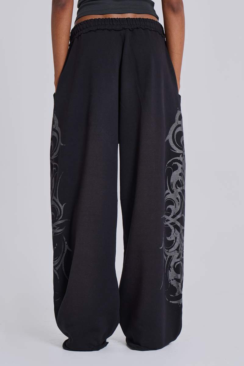 Jaded London Black Baggy Blade Joggers Black