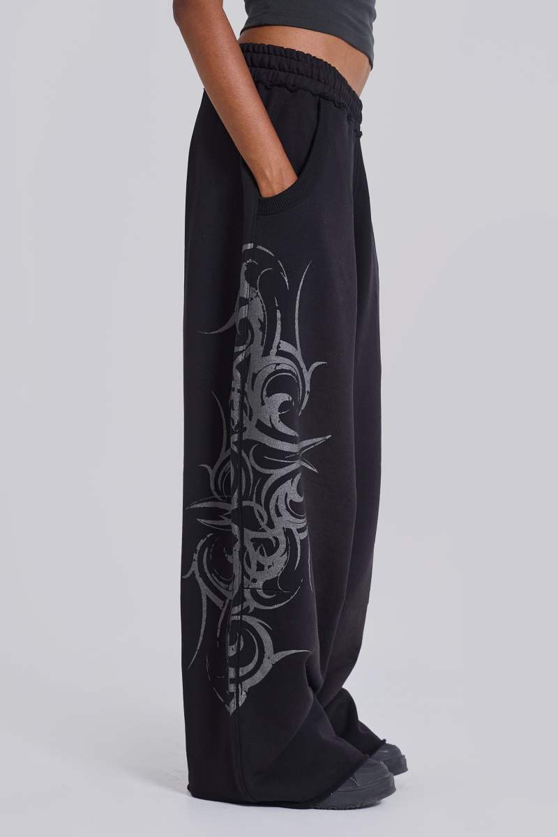 Jaded London Black Baggy Blade Joggers Black